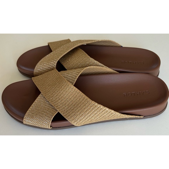 Rothy's The Weekend Golden Sun Slip On Slides 13 - Picture 3 of 15
